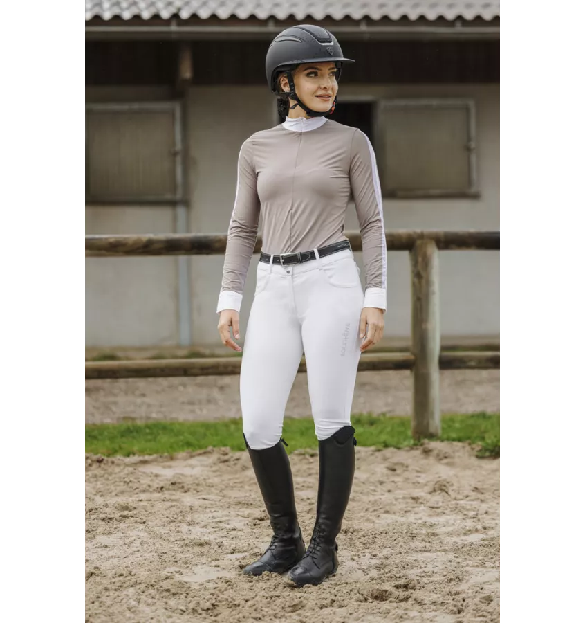 Koszula konkursowa z dlugim rękawem Equitheme Estoril beż L