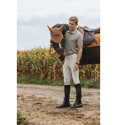 Koszulka jeździecka męska polo Eric granat L