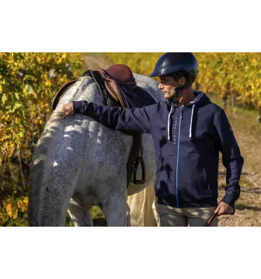 Bluza jeździecka z kapturem męska Herve Equitheme L