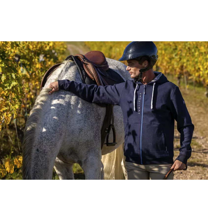 Bluza jeździecka z kapturem męska Herve Equitheme L