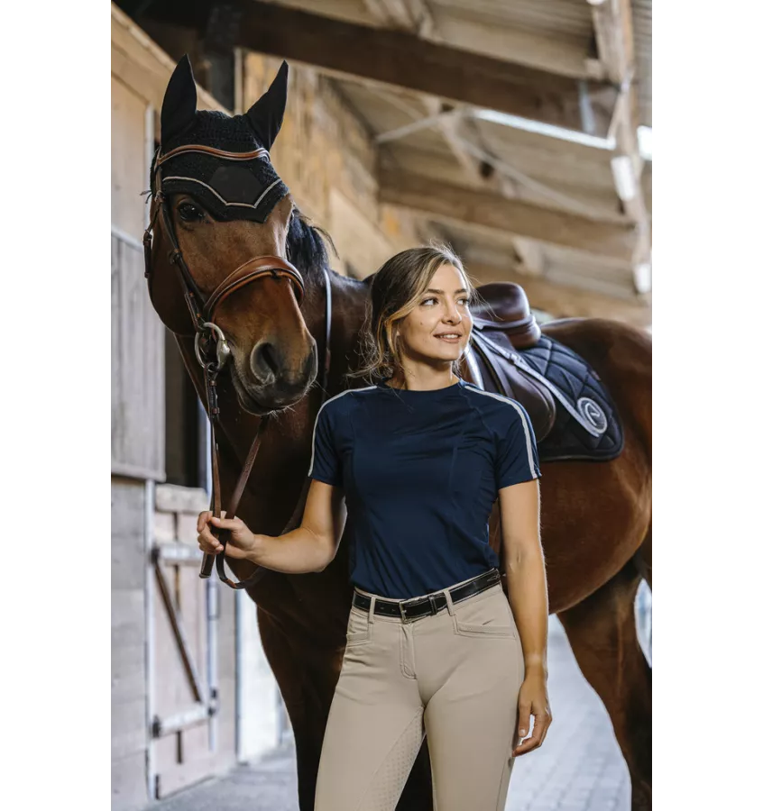 Koszulka jeździecka treningowa Equitheme Marion granat L