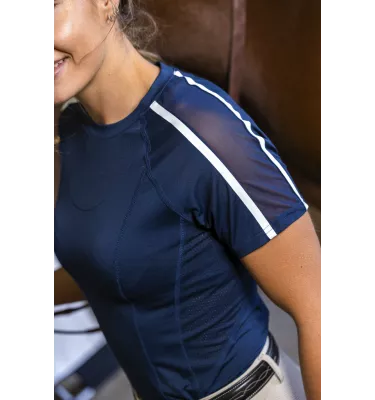 Koszulka jeździecka treningowa Equitheme Marion granat L