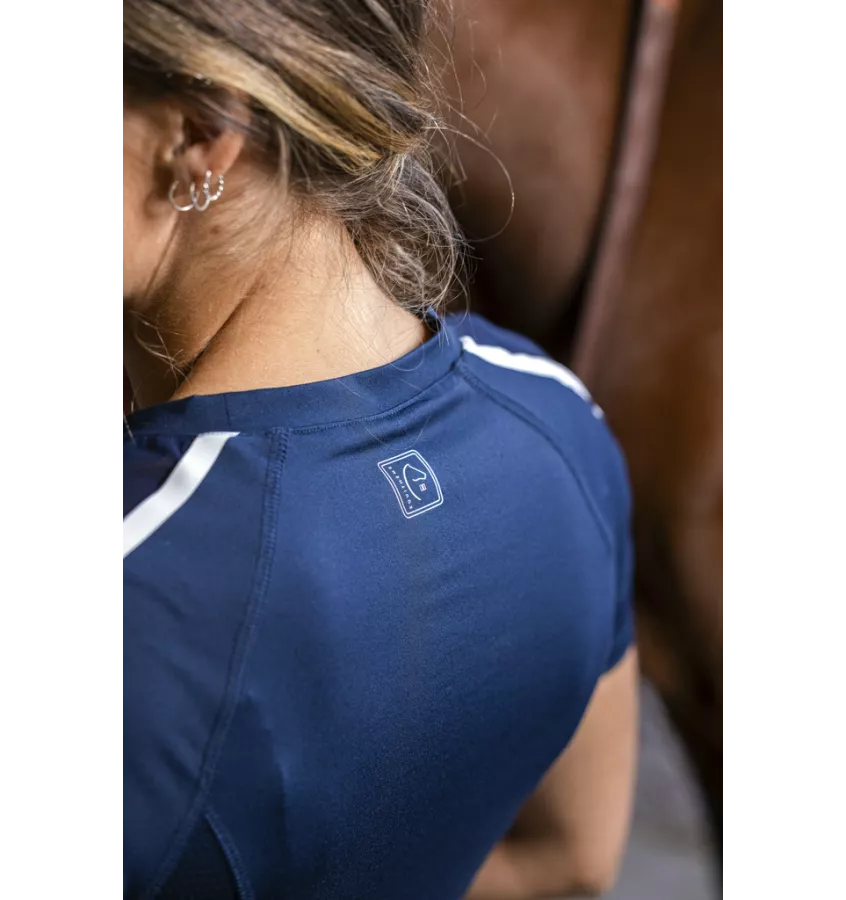 Koszulka jeździecka treningowa Equitheme Marion granat L