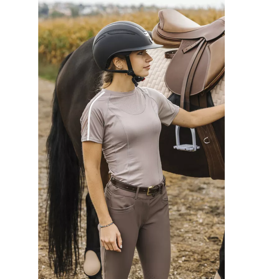 Koszulka jeździecka treningowa Equitheme Marion granat L