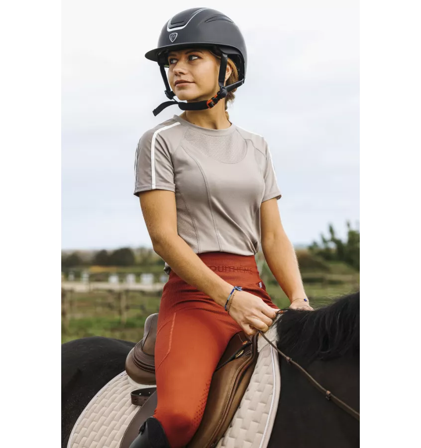 Koszulka jeździecka treningowa Equitheme Marion granat L