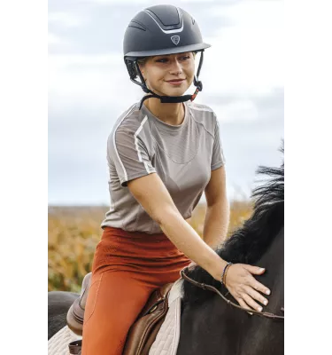 Koszulka jeździecka treningowa Equitheme Marion granat L