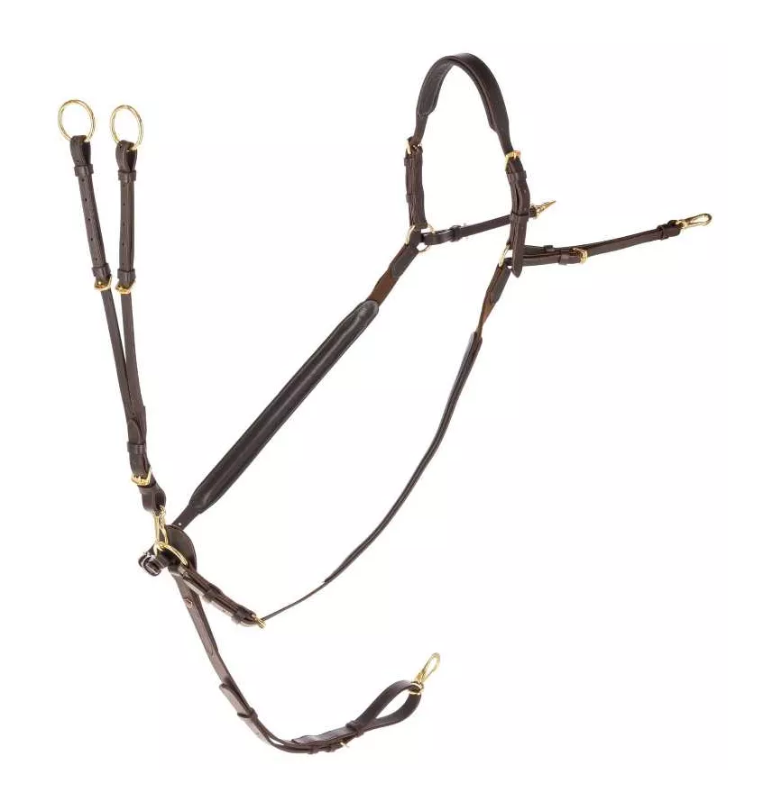 Napierśnik z wytokiem dla konia brązowy cob