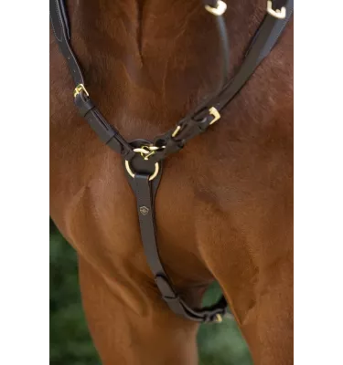 Napierśnik z wytokiem dla konia brązowy cob