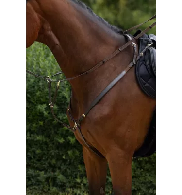 Napierśnik z wytokiem dla konia brązowy cob
