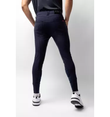 Bryczesy jeździeckie męskie Ethan z pełnym lejem granat 50