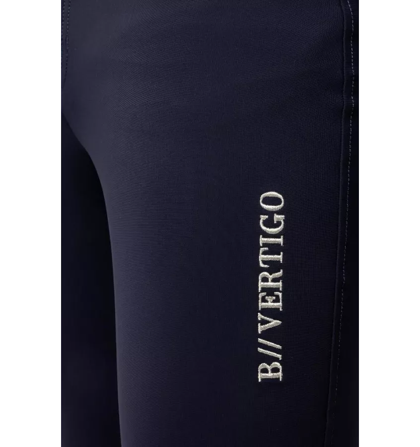 Bryczesy jeździeckie męskie Ethan z pełnym lejem granat 50