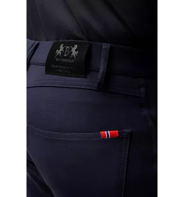 Bryczesy jeździeckie męskie Ethan z pełnym lejem granat 50