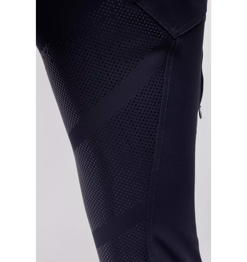 Bryczesy jeździeckie męskie Ethan z pełnym lejem granat 50