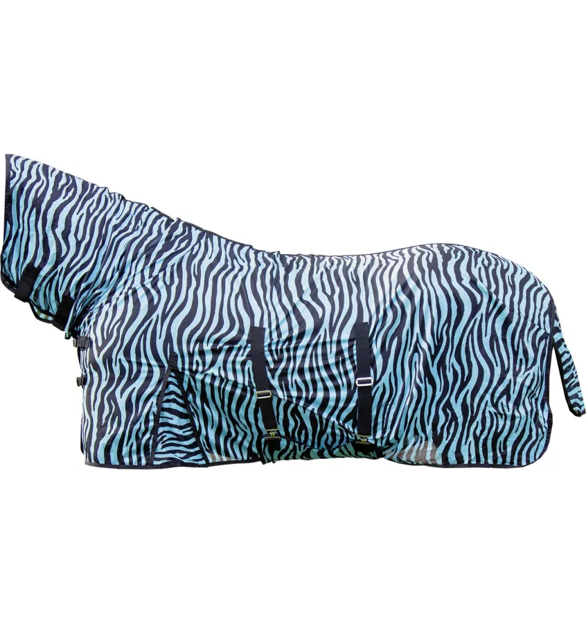 Derka siatkowa z kapturem zebra Aqua