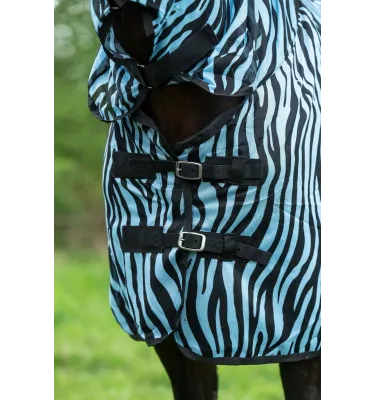 Derka siatkowa z kapturem zebra Aqua