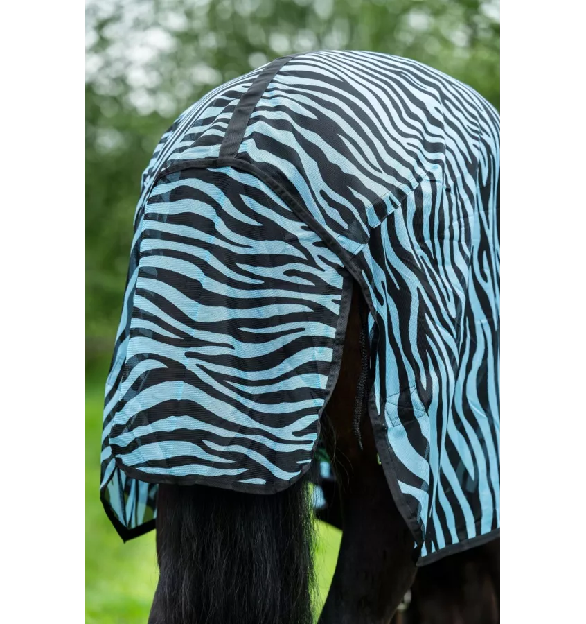 Derka siatkowa z kapturem zebra Aqua