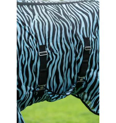 Derka siatkowa z kapturem zebra Aqua