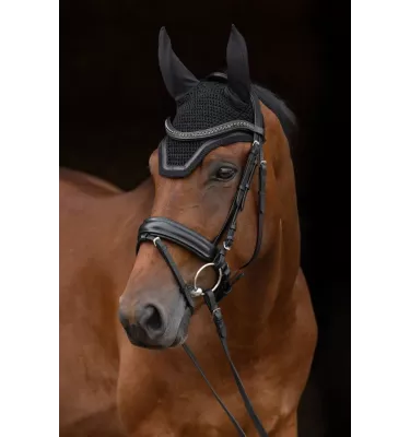 Nauszniki dla konia Linea biały cob/full