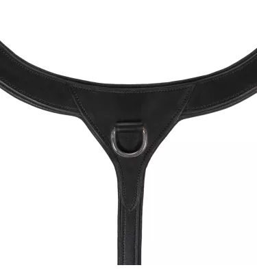 Napierśnik skórzany z rączką czarny full