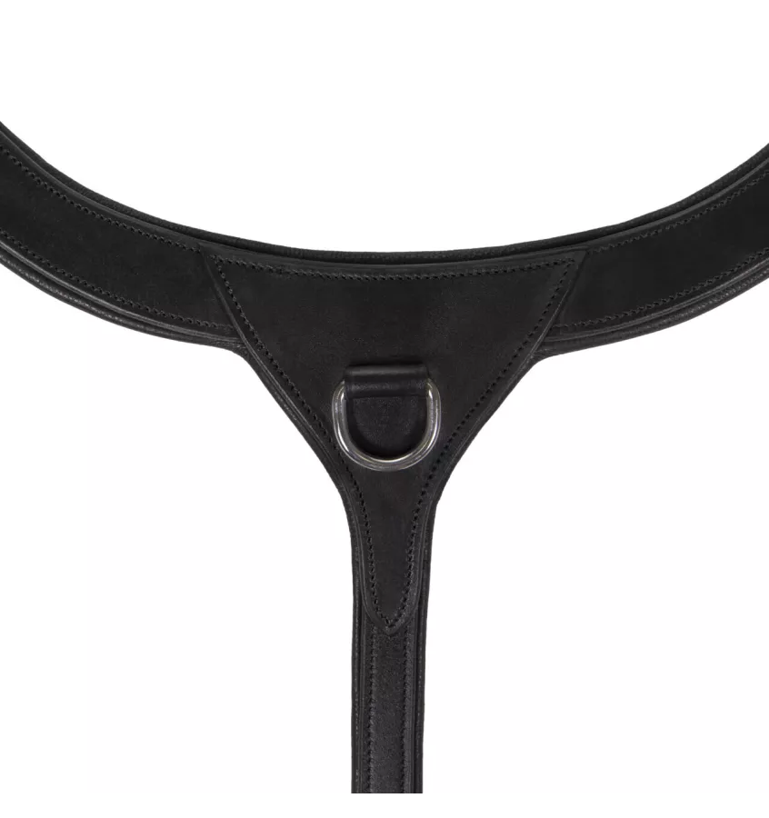 Napierśnik skórzany z rączką czarny full