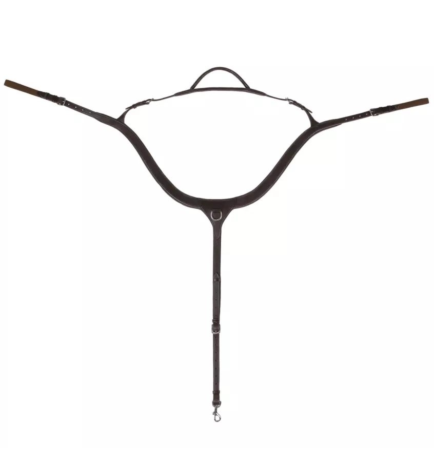 Napierśnik skórzany z rączką brąz cob