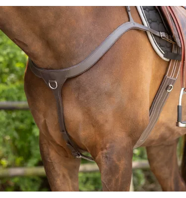 Napierśnik skórzany z rączką brąz cob