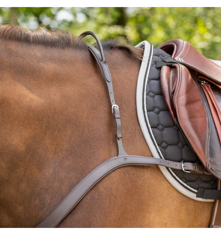 Napierśnik skórzany z rączką brąz cob