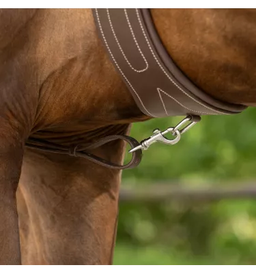 Napierśnik skórzany z rączką brąz cob