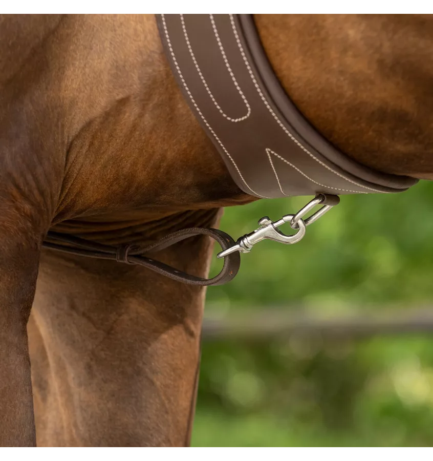 Napierśnik skórzany z rączką brąz cob