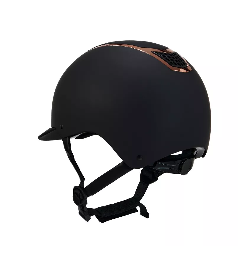 Kask jeździecki Equestro czarny/róż S