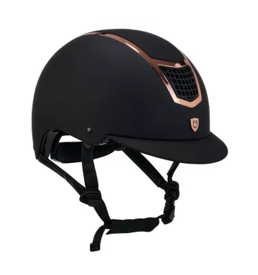 Kask jeździecki Equestro czarny/róż S