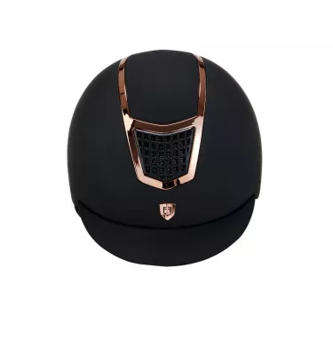 Kask jeździecki Equestro czarny/róż S