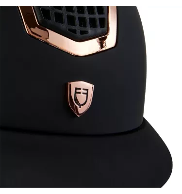Kask jeździecki Equestro czarny/róż S