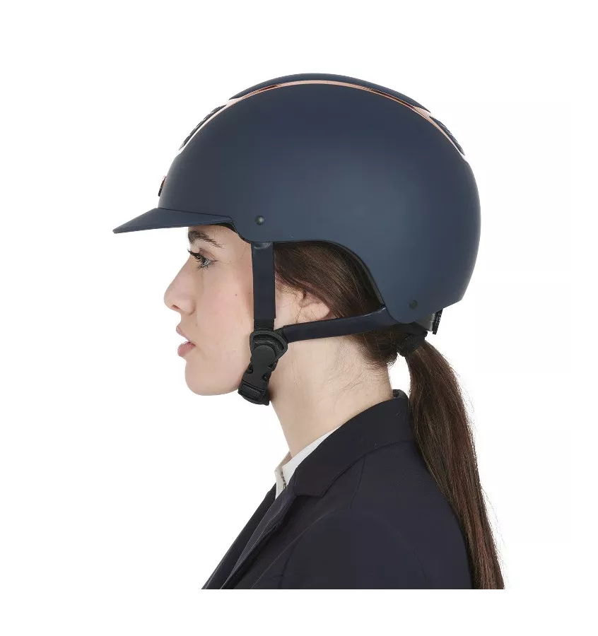 Kask jeździecki Equestro czarny/róż S