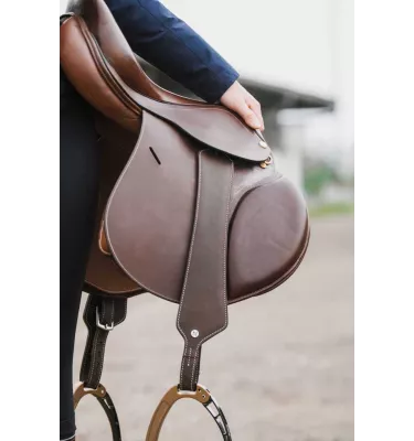 Puśliska pojedyncze skórzane Norton czarny 125