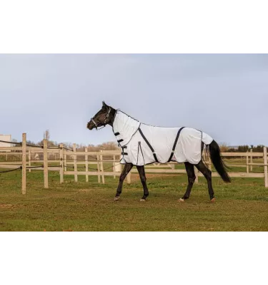 Derka siatkowa z kapturem dla konia Equitheme Combo 125