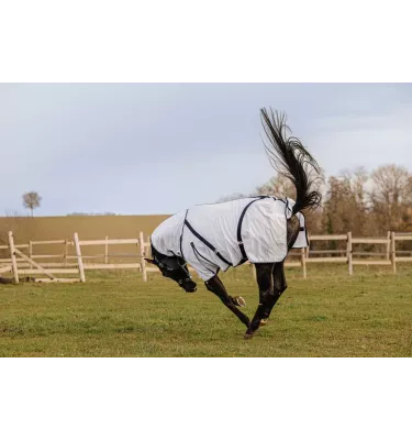 Derka siatkowa z kapturem dla konia Equitheme Combo 125