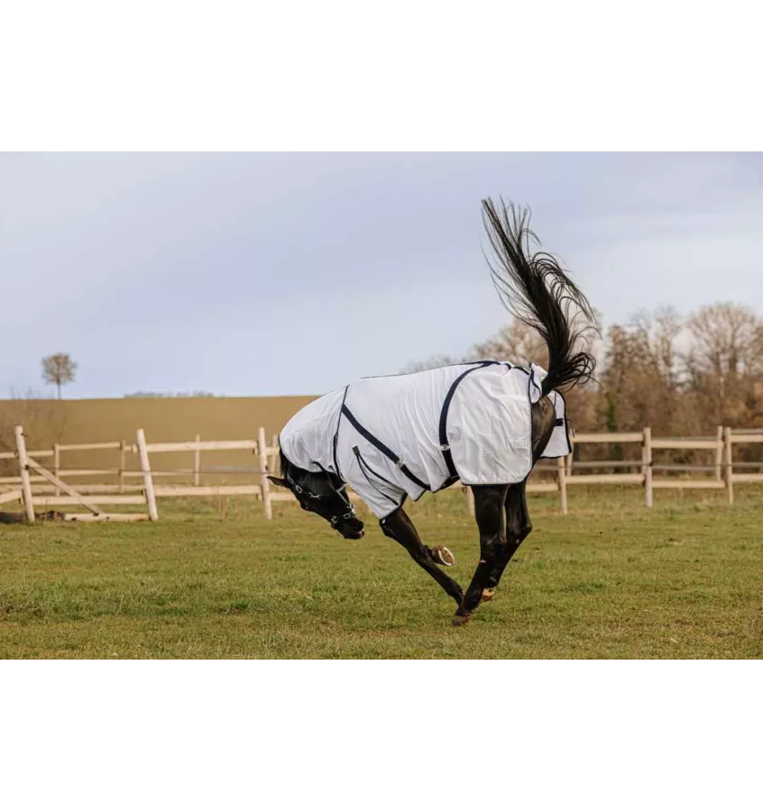 Derka siatkowa z kapturem dla konia Equitheme Combo 125