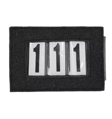 Numarek startowy prostokątny czarny Shine