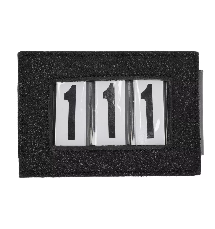 Numarek startowy prostokątny czarny Shine