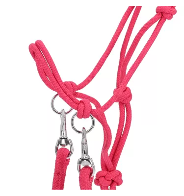 Kantar sznurkowy z wodzami burgund cob