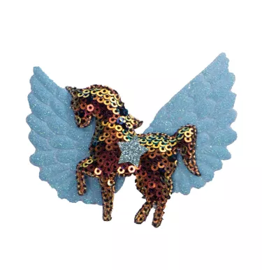 Spinki ozdobne do grzywy konia Unicorn rainbow