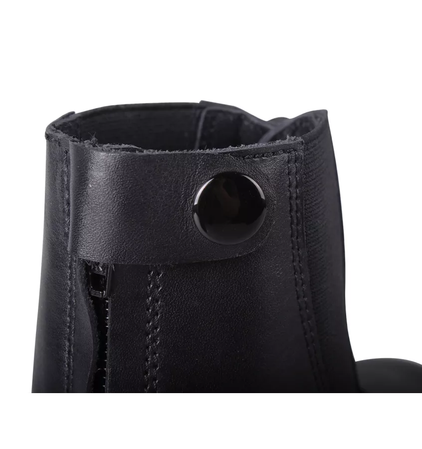 Buty jeździeckie skórzane Tulsa czarny 37