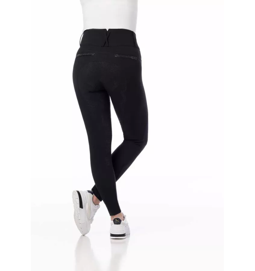 Bryczesy jeździeckie z wysokim stanem czarny 34