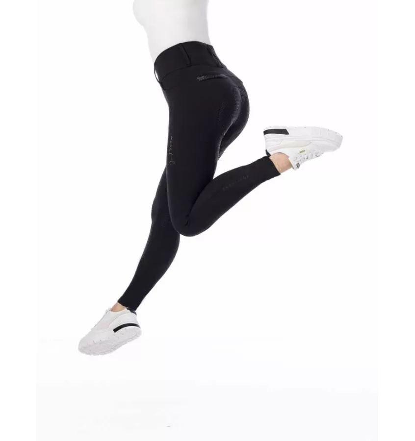 Bryczesy jeździeckie z wysokim stanem czarny 34