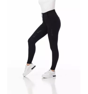 Bryczesy jeździeckie z wysokim stanem czarny 34