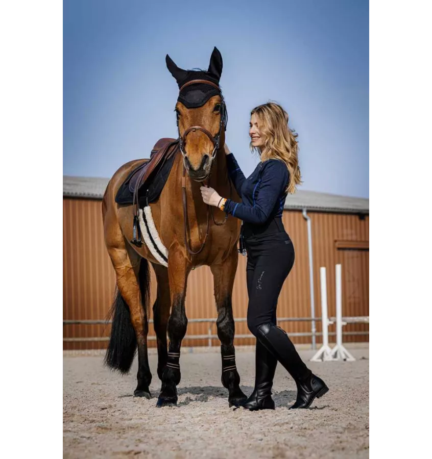 Bryczesy jeździeckie z wysokim stanem czarny 34