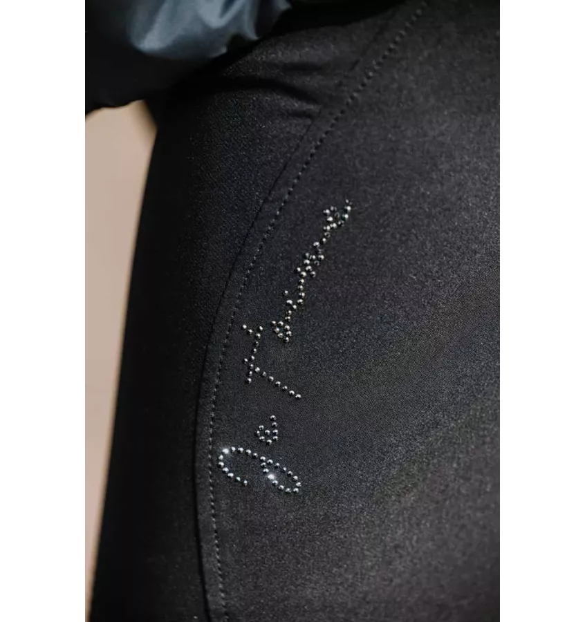 Bryczesy jeździeckie z wysokim stanem czarny 34