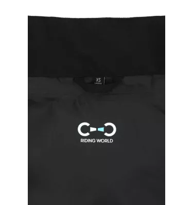 Kurtka jeździecka na deszcz i wiatr Riley czarny L