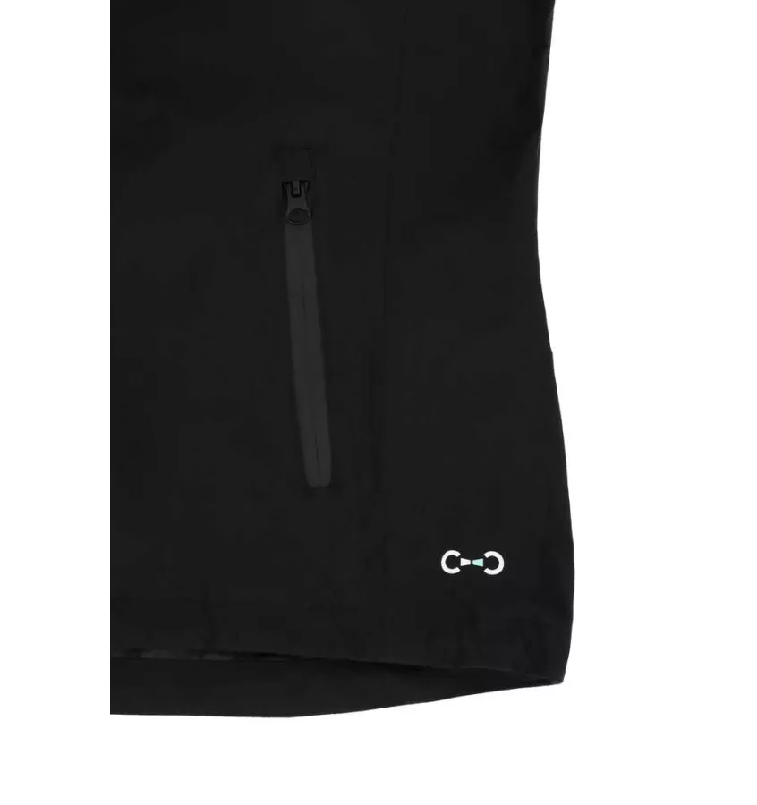 Kurtka jeździecka na deszcz i wiatr Riley czarny L